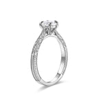 Anillo de Compromiso Solitario Flora Vintage