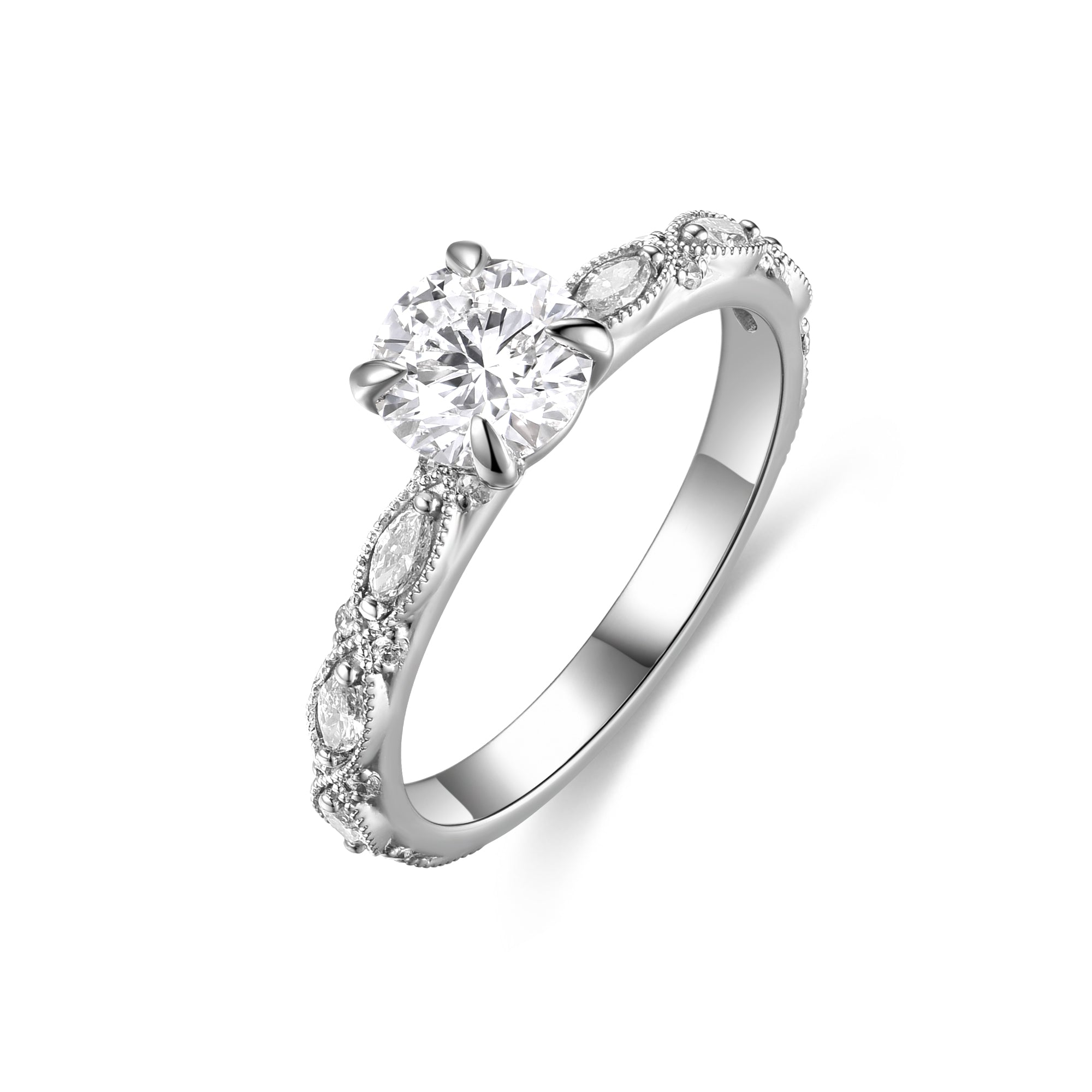 Anillo de Compromiso Constelación Milgrain