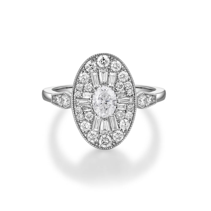 Anillo de Compromiso Laboratorio Mosaic Oval
