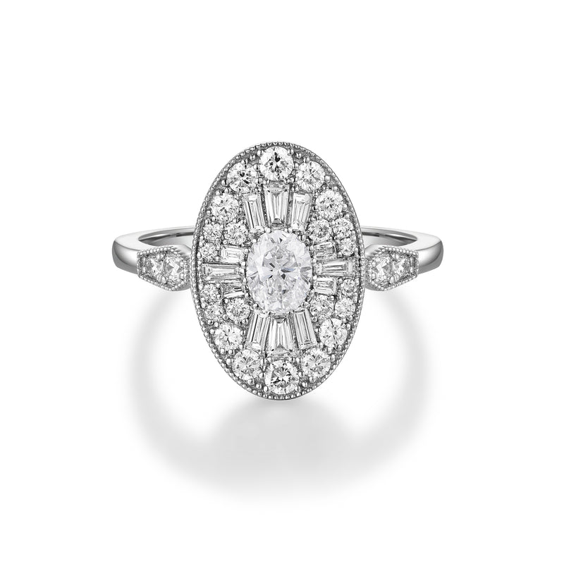 Anillo de Compromiso Laboratorio Mosaic Oval