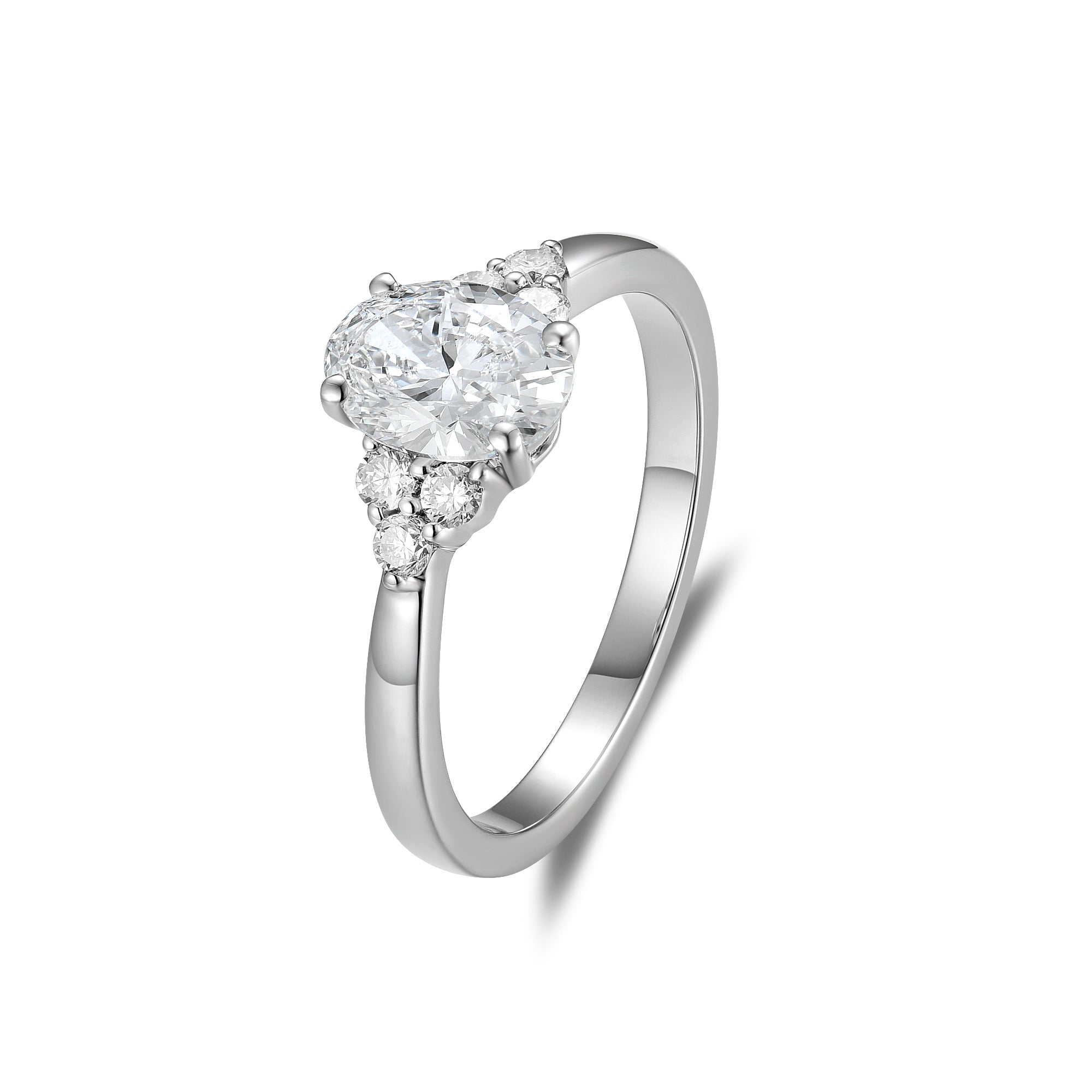 Anillo de Compromiso Laboratorio Solitario Oval Sharon