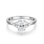 Anillo de Compromiso Laboratorio Solitario Oval Sharon