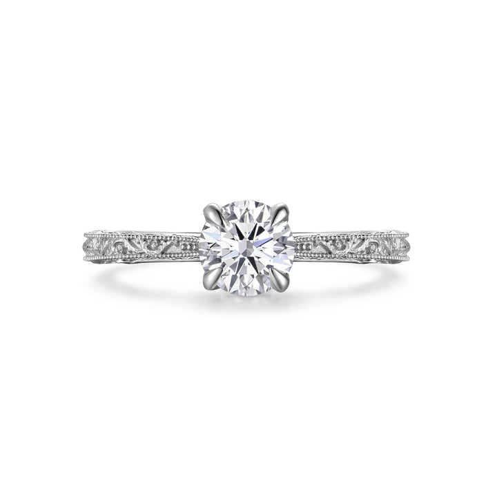 Anillo Laboratorio Solitario Flora Vintage