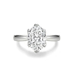Anillo Laboratorio de Compromiso Oval Catalina Floral