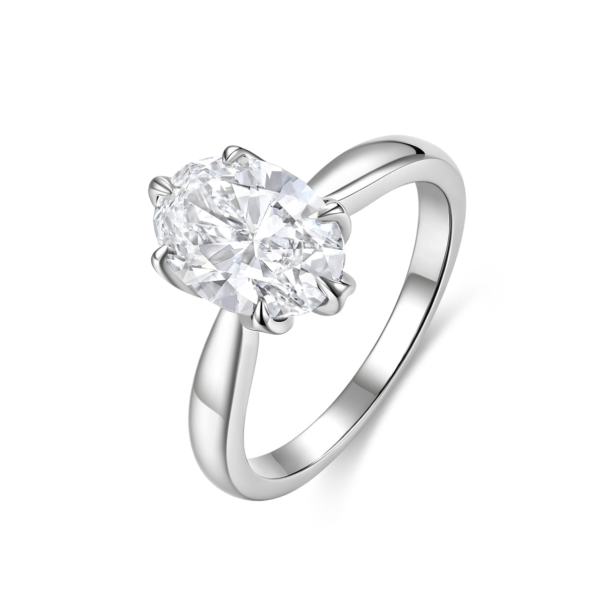 Anillo Laboratorio de Compromiso Oval Catalina Floral