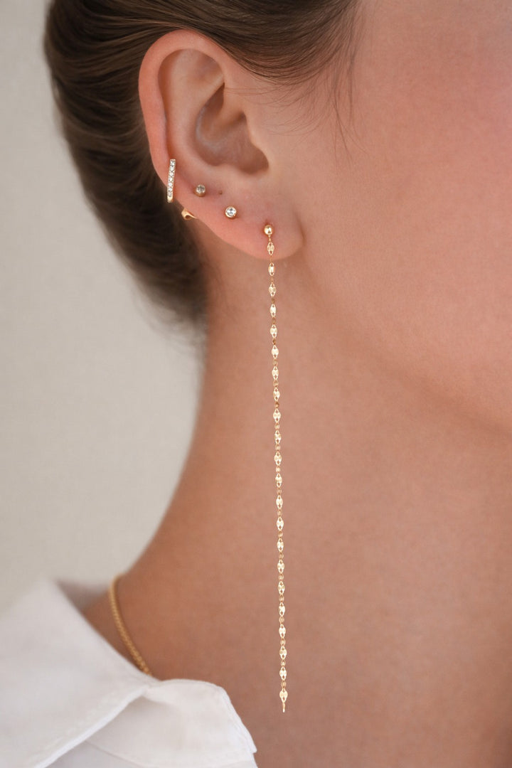 Aros Cadena de Oro 18K Largos