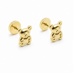 Aros Abridores Bebé Oro 18K Oso