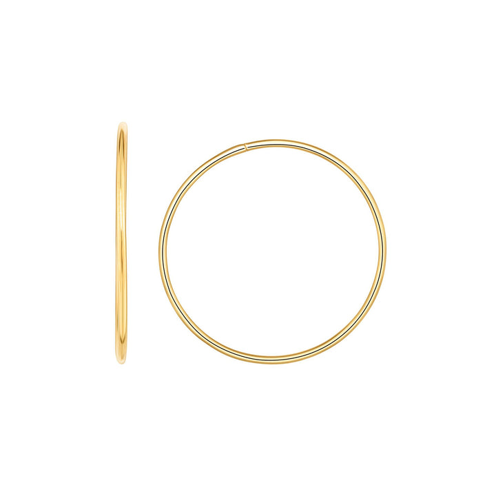 Aros Argolla Tubo Oro 14K 30 X 1.2 MM