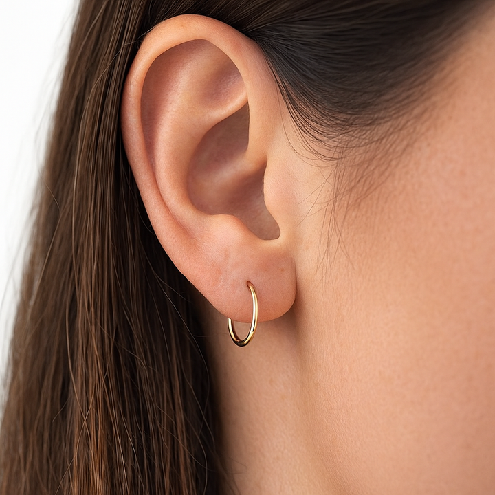 Aros Argolla Oro 18K 15 mm | Aros Delgados Mujer 1.5 mm