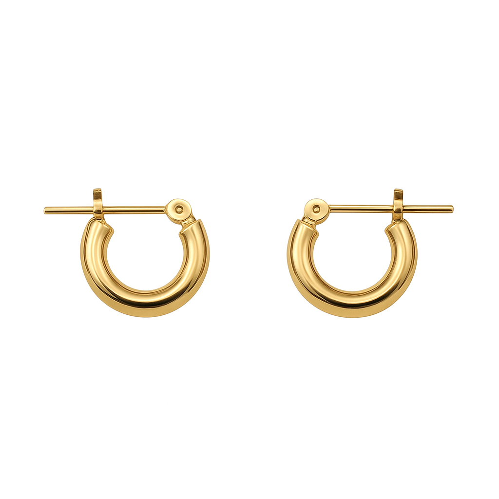 Aros Argolla 10 mm Oro 18K o Platino | Aros Pequeños Mujer