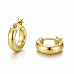 Aros Argolla 10 mm Oro 18K o Platino | Aros Pequeños Mujer