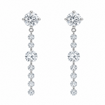 Aros Cascada de Diamantes de Laboratorio en Oro 14K | PRE-ORDER