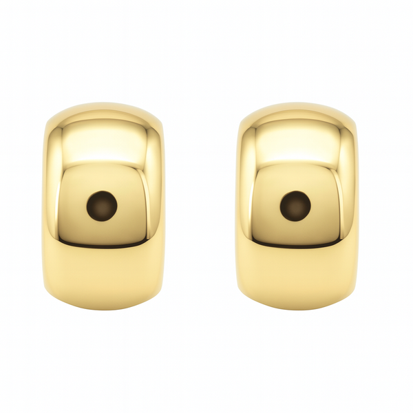 Aros Mini Huggies Chunky Oro 18K | 9.5 mm