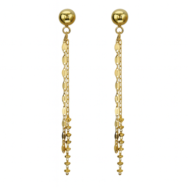 Aros Cadena 40 mm | Oro 18K o Platino | Aros Largos Mujer