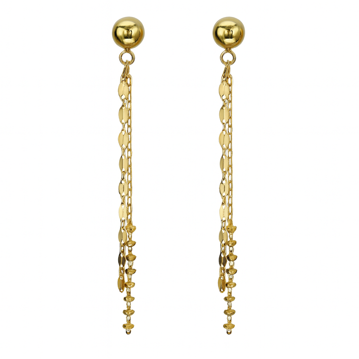 Aros Cadena 40 mm | Oro 18K o Platino | Aros Largos Mujer