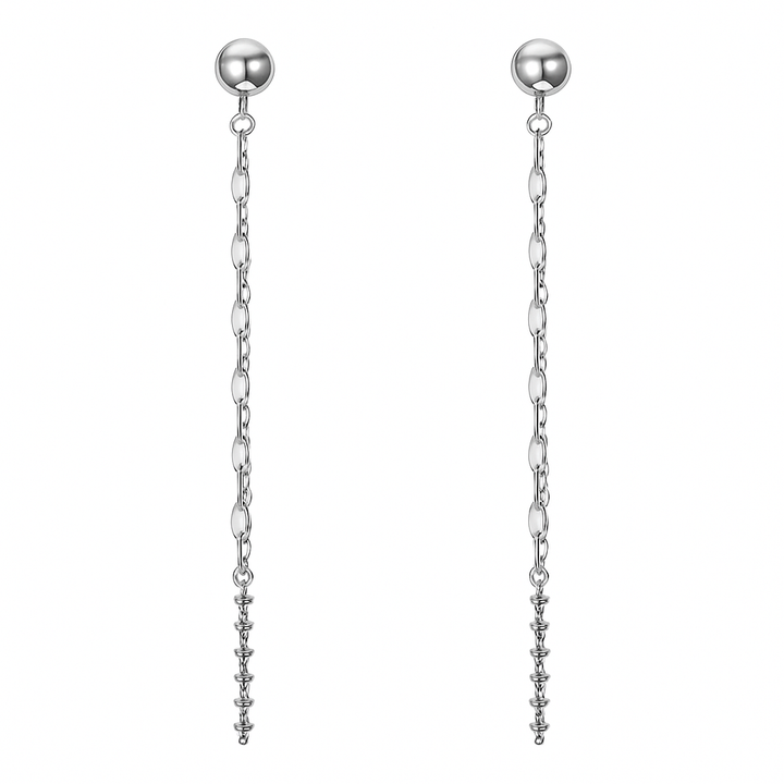 Aros Cadena 40 mm | Oro 18K o Platino | Aros Largos Mujer