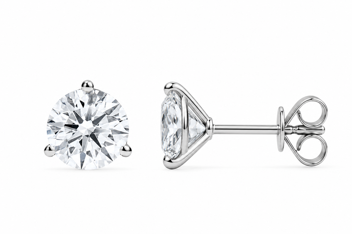 Aros de Diamantes Redondos de Laboratorio 3 Garras | PRE-ORDER
