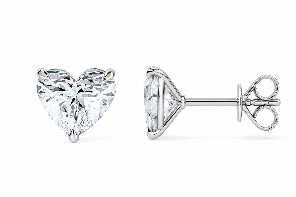 Aros de Diamantes Corazón de Laboratorio | PRE-ORDER