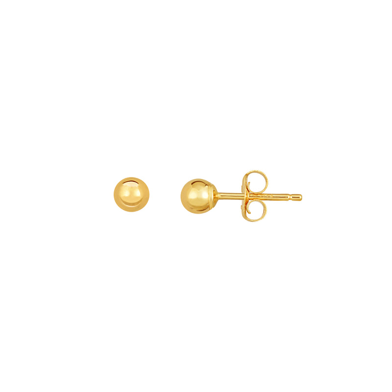 Aros de Oro 14K Bola 5 MM