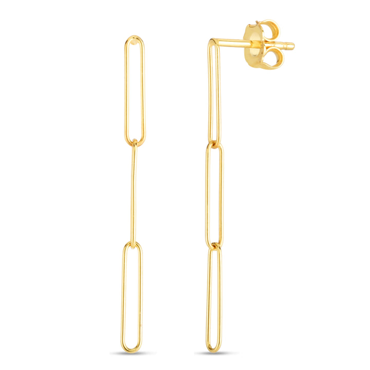 Aros de Oro 14K Cadena