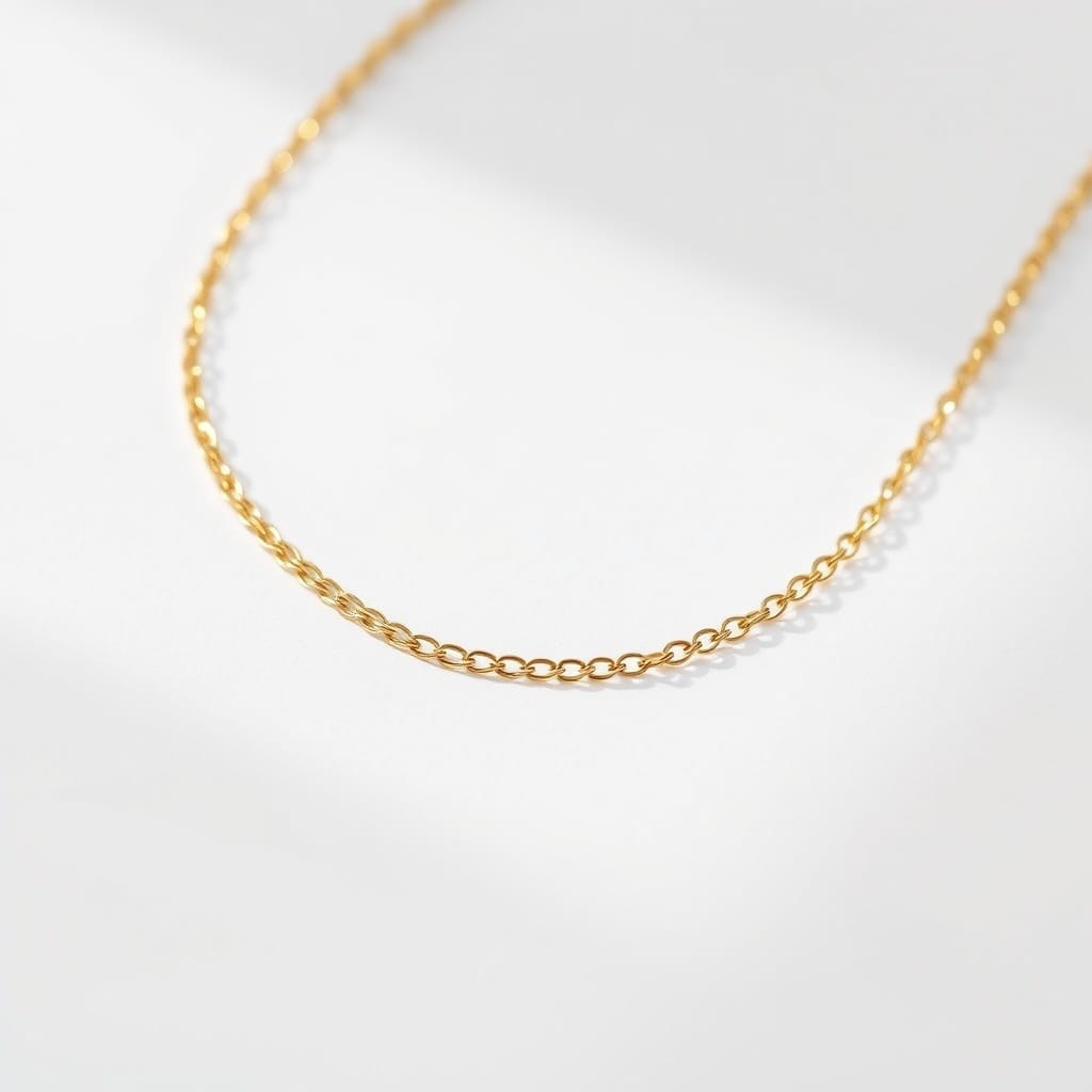 Cadena Limada de Oro Amarillo 18K