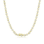 Collar Tennis Dorado de Moissanita Mixed Shapes 18.25 CT – Plata 925 Bañada en Oro