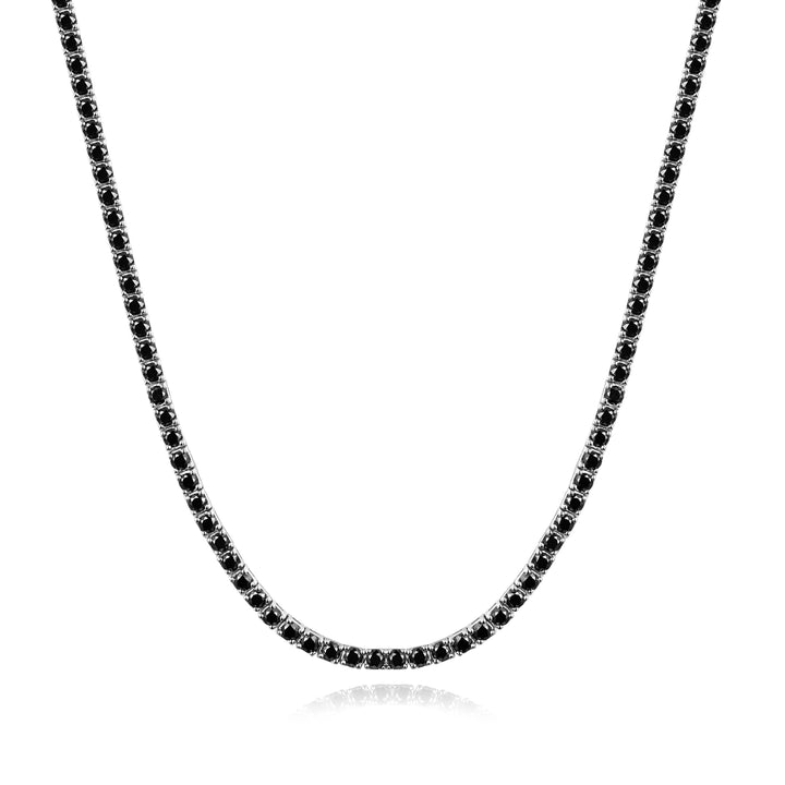 Collar Tennis Negro de Moissanita 10.5 CT