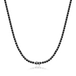 Collar Tennis Negro de Moissanita 10.5 CT