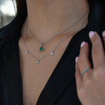 Colgante Esmeralda  Creado en Lab en Forma de Lágrima