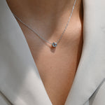 Collar Aguamarina Plata 925 – Colgante Bisel