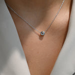 Collar Aguamarina Plata 925 – Colgante Bisel