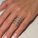 Anillo de Compromiso Solitario Pave Infinito