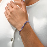 Pulsera de Amatista en Forma de Corazón en Plata 925