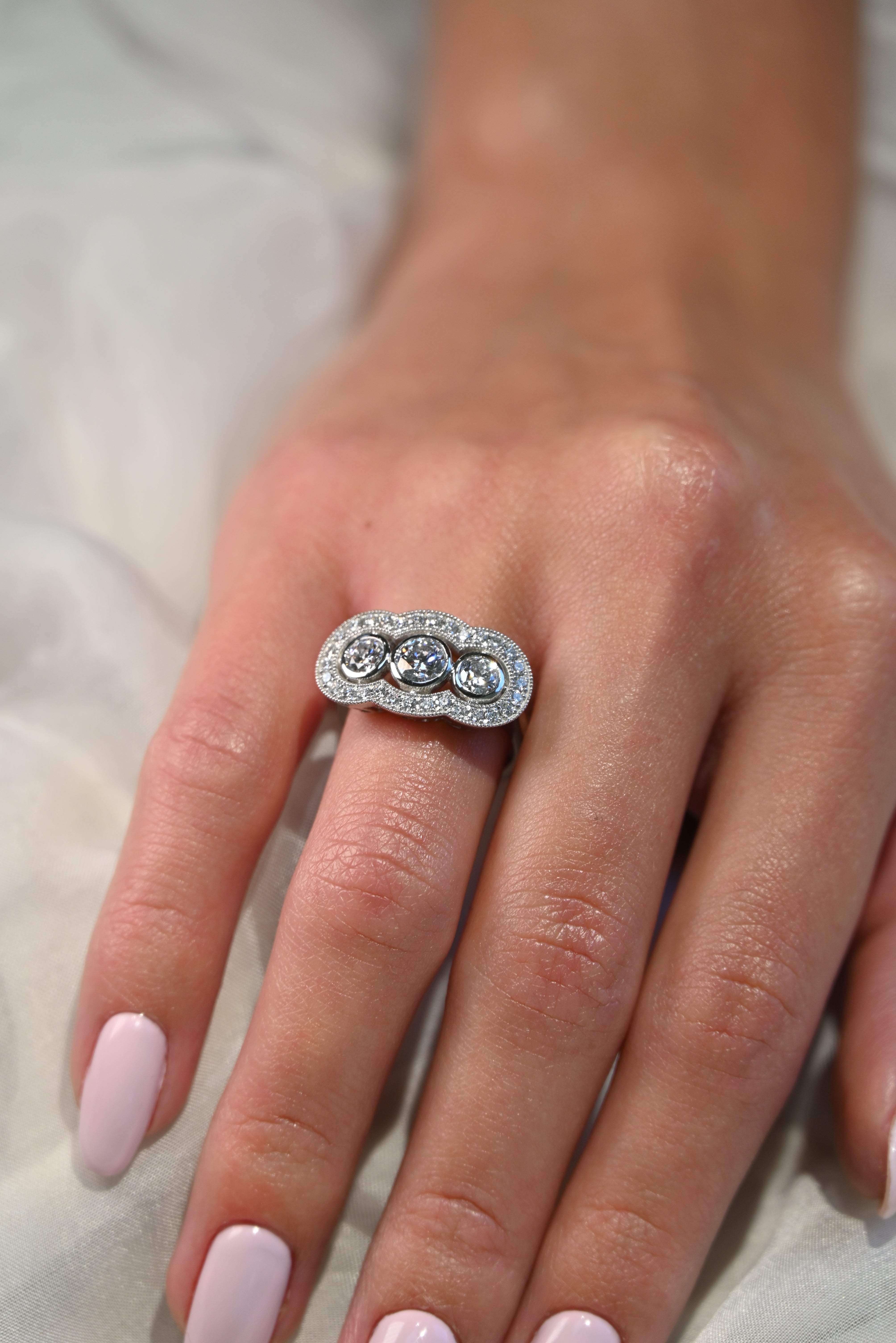 Anillo de Diamantes Tres Piedras Valeria
