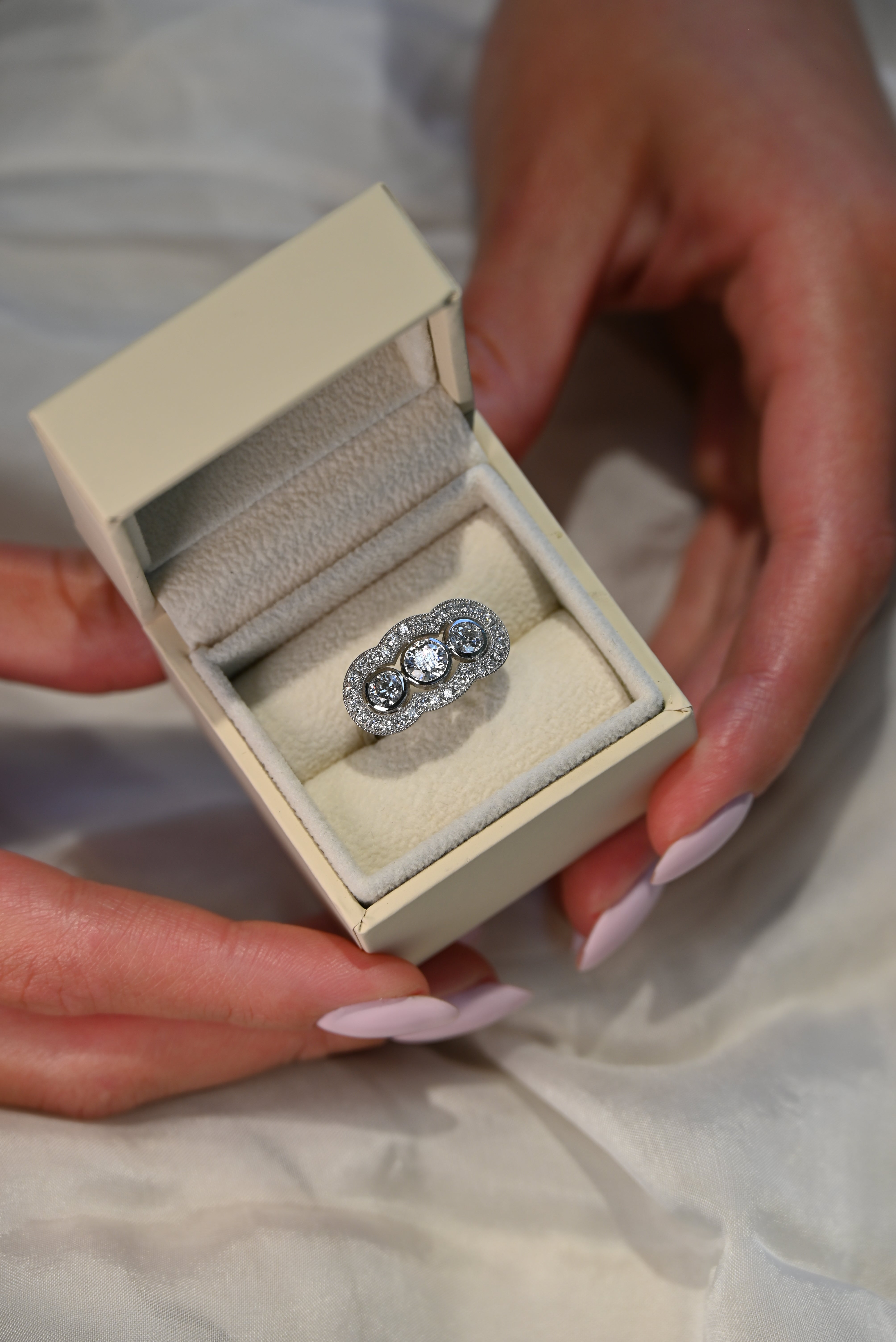 Anillo de Diamantes Tres Piedras Valeria