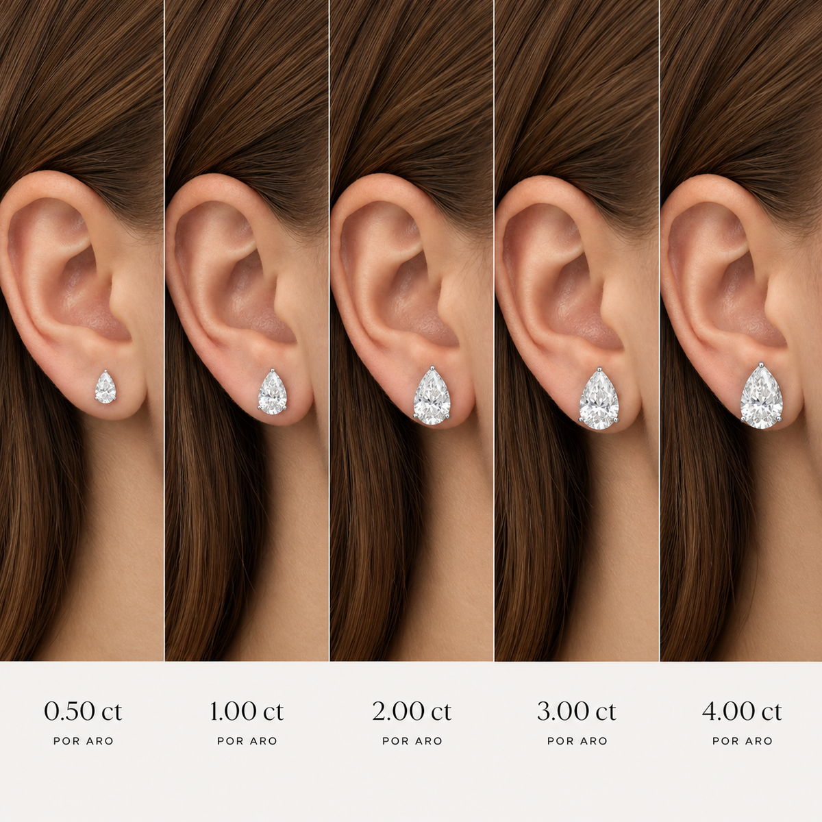 Aros de Diamantes Pera de Laboratorio | PRE-ORDER
