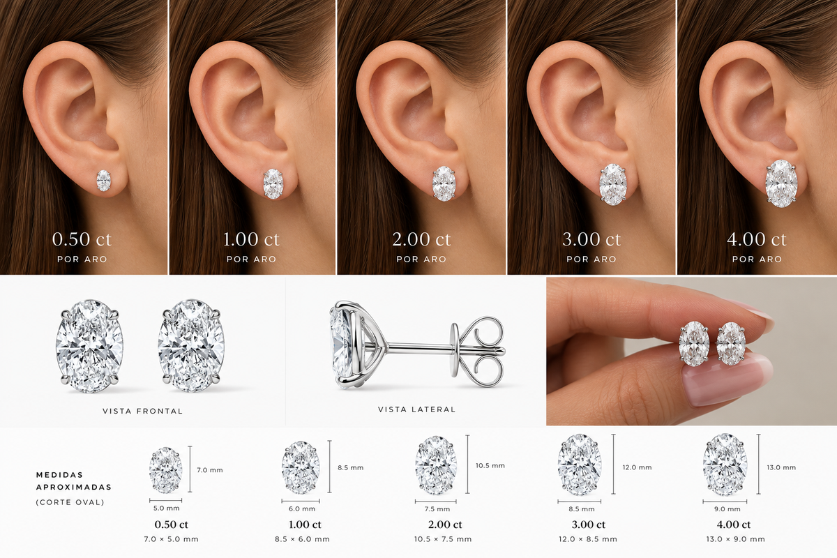 Aros de Diamantes Ovales de Laboratorio | PRE-ORDER