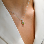 Collar Peridoto Plata 925 – Colgante Lágrima