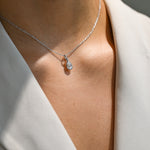 Collar Moissanite Plata 925 – Colgante Lágrima