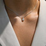 Collar Moissanite Plata 925 – Colgante Lágrima