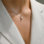 Collar Perla Cultivada Plata 925 – Colgante Redondo