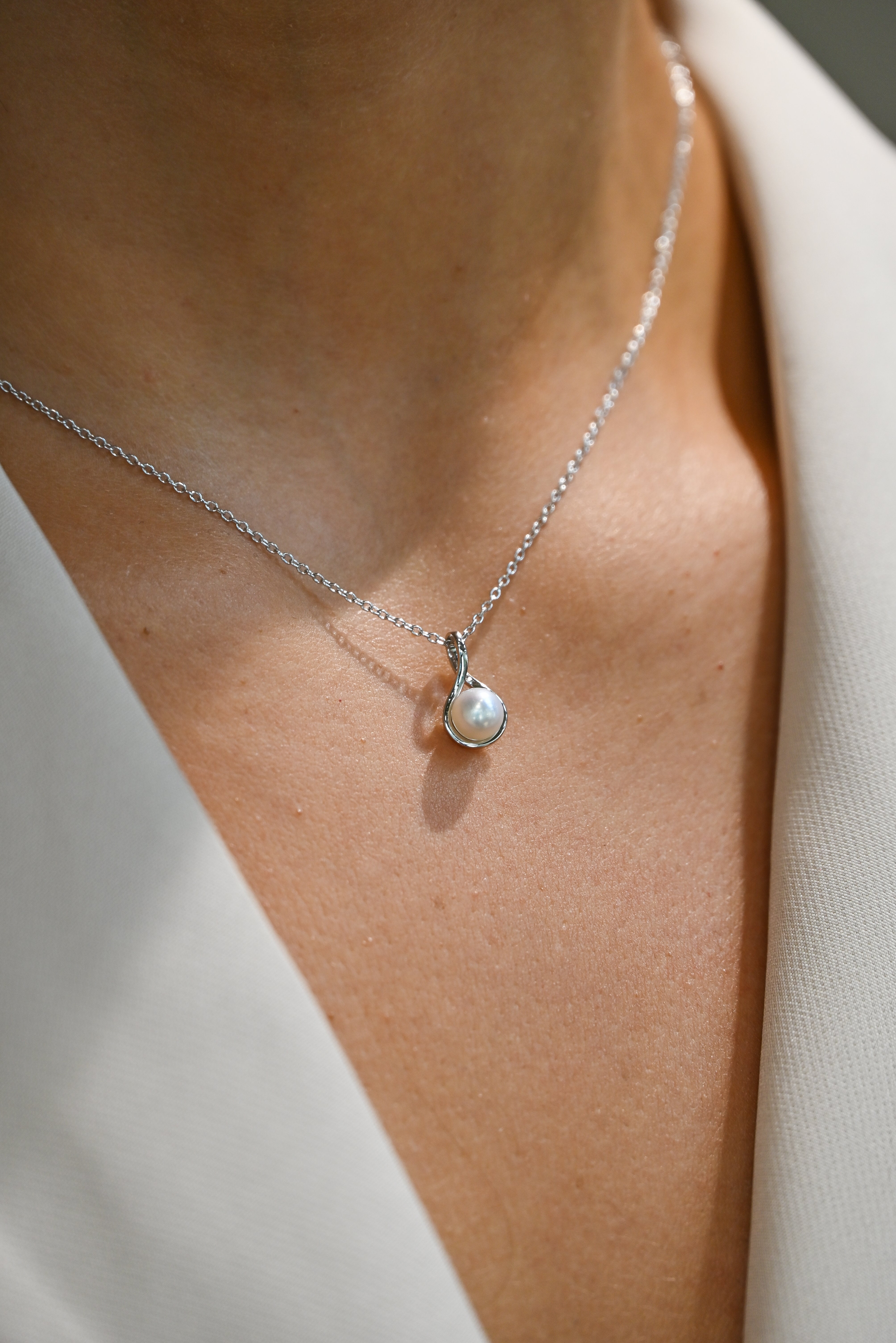 Collar Perla Cultivada Plata 925 – Colgante Redondo