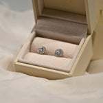 Aros Halo de Diamantes y Moissanite