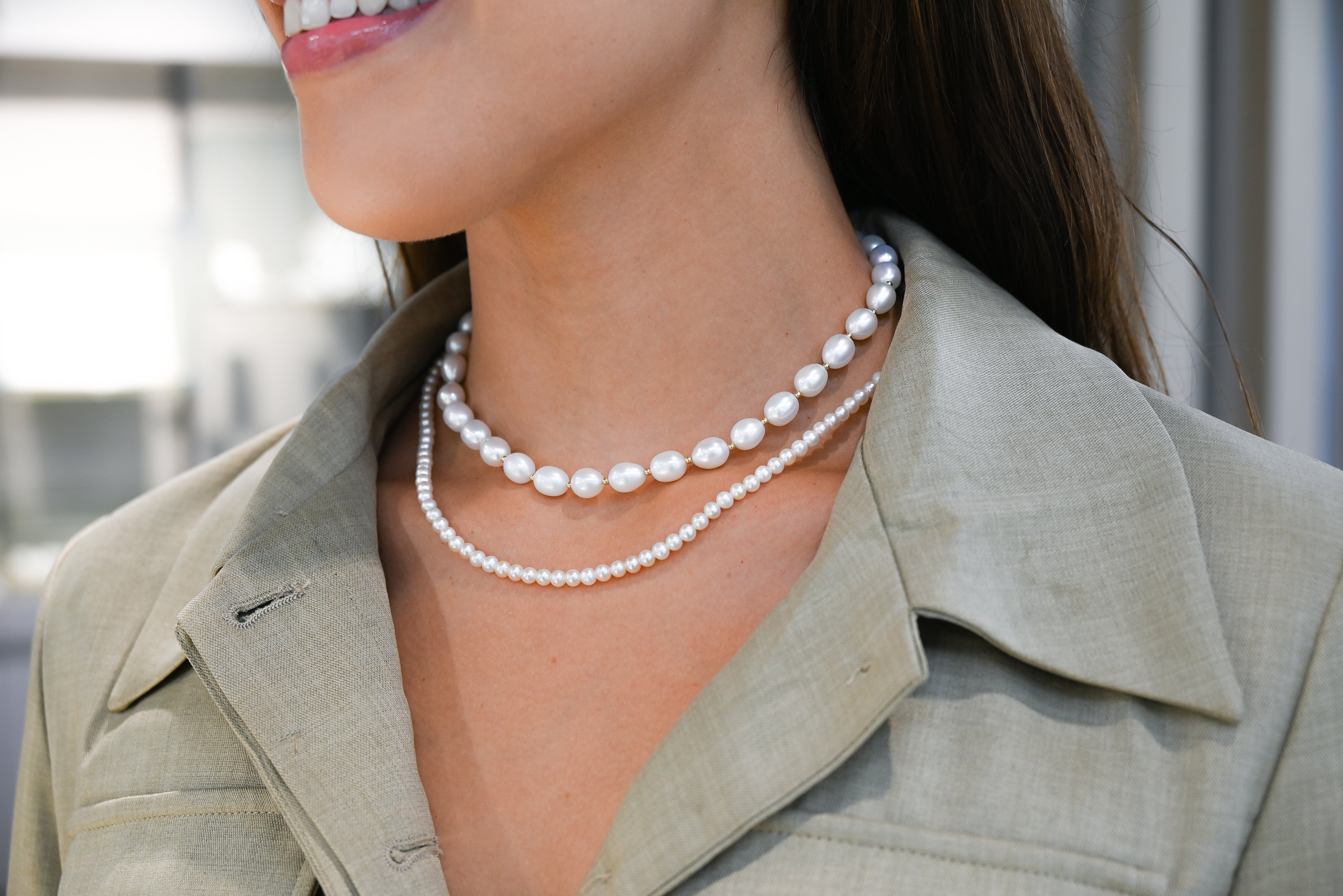 Collar Perla Orgánico 18K