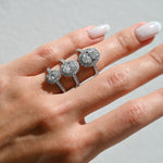 Anillo de Compromiso Halo Oval