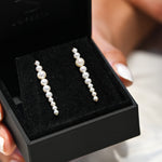 Pendientes Colgantes de Perlas de Agua Dulce en Oro 14K