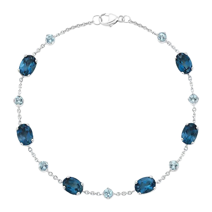 Pulsera Mar Azul en Plata 925