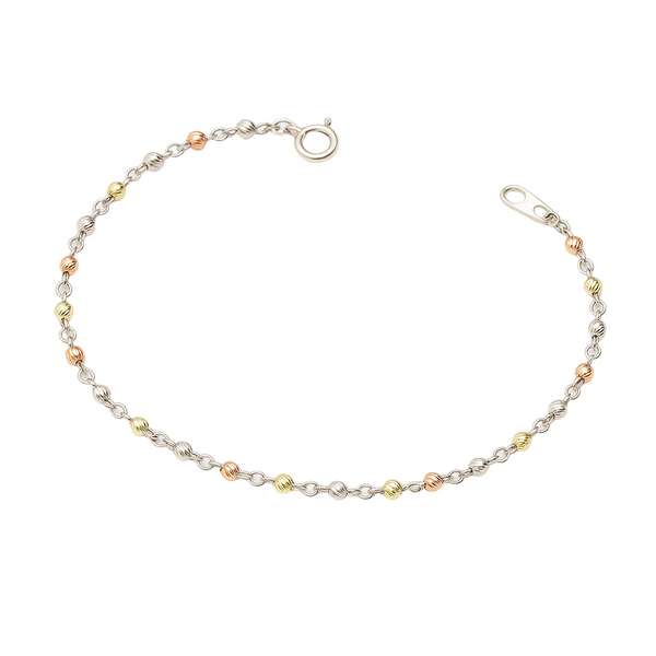 Pulsera Tricolor Esferas 18K