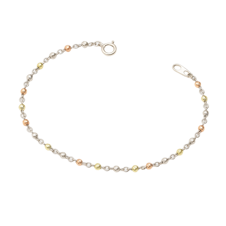 Pulsera Tricolor Esferas 18K