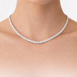 Collar Tennis de Moissanita 9 CT en Plata 925 – Corte Brillante